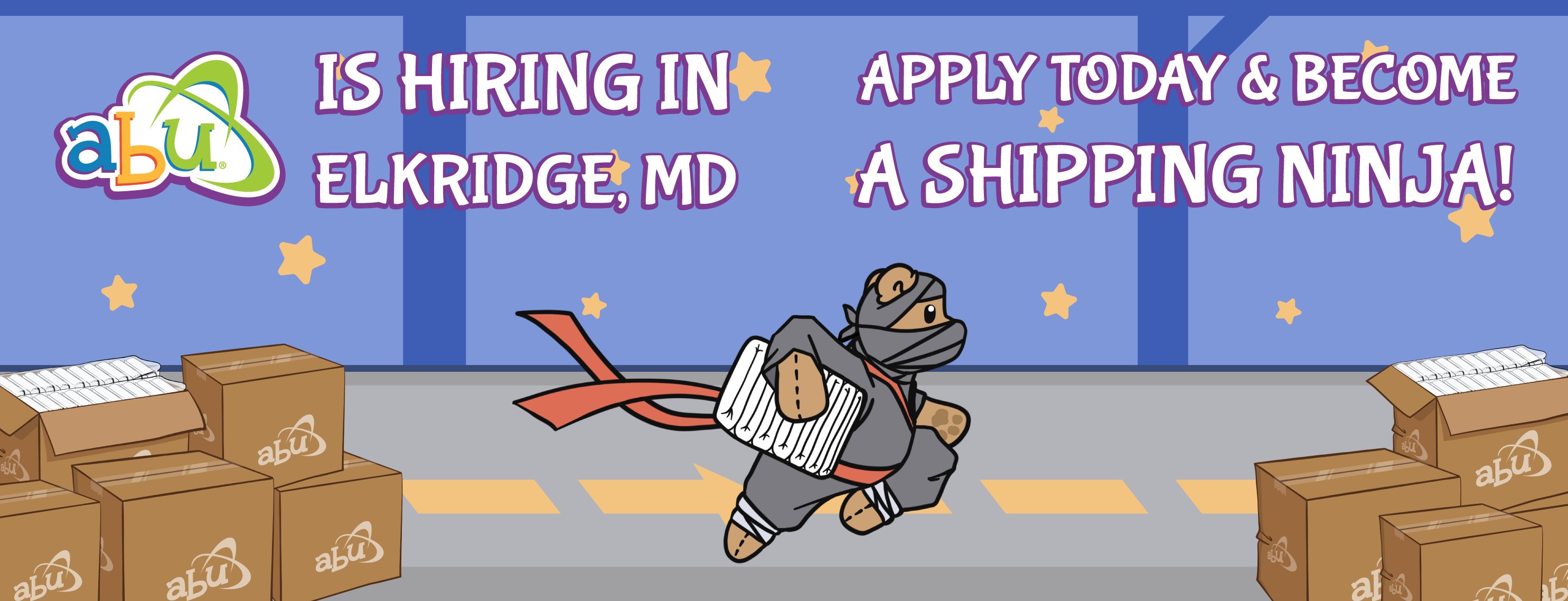 ABU Is Looking To Hire 1 New Full Time Shipping Ninja In Elkridge!