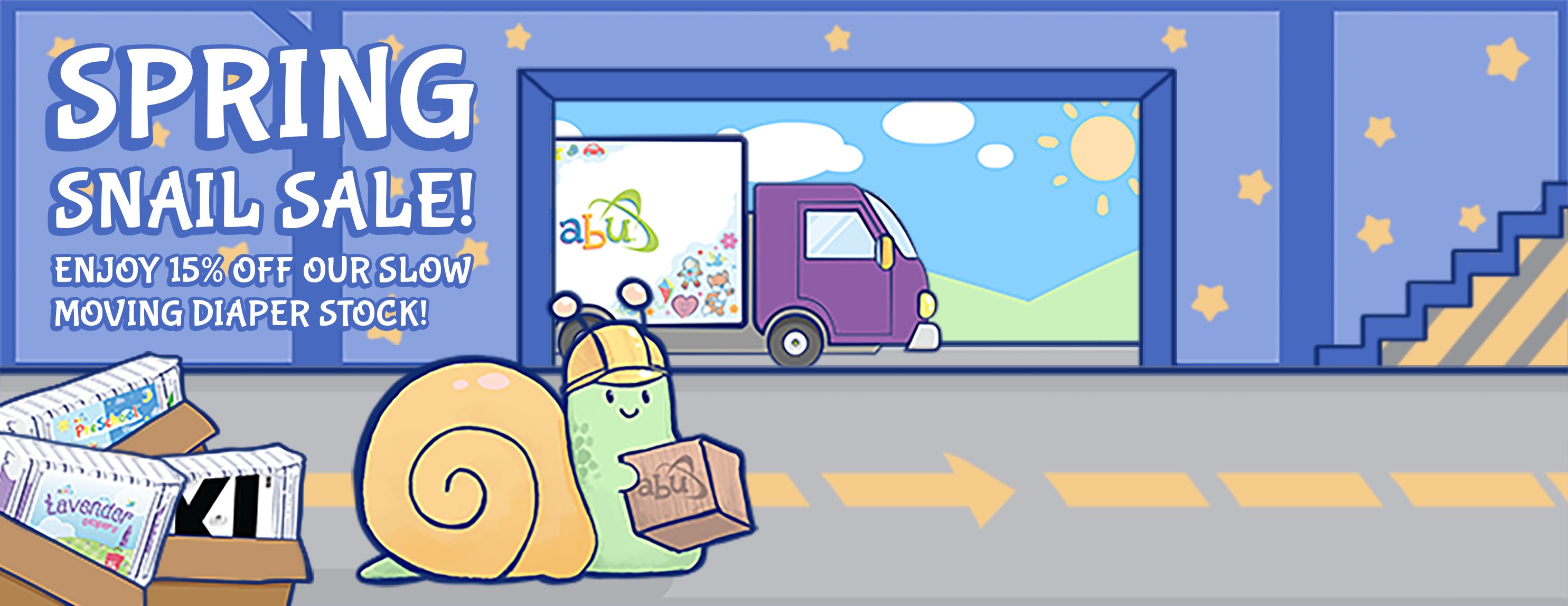 Stock up on our Slow Moving Product at a Discount during ABU's Snail Sale!