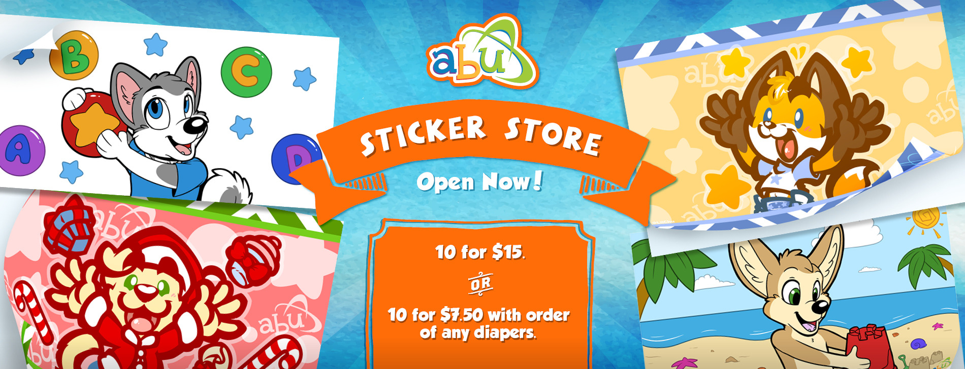 NEW - ABU Sticker Store